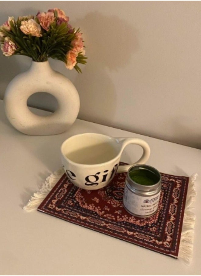 ShebSheb - Coasters for Cups-Persian Retro Style Coffee Mats with Tassel - Image 1