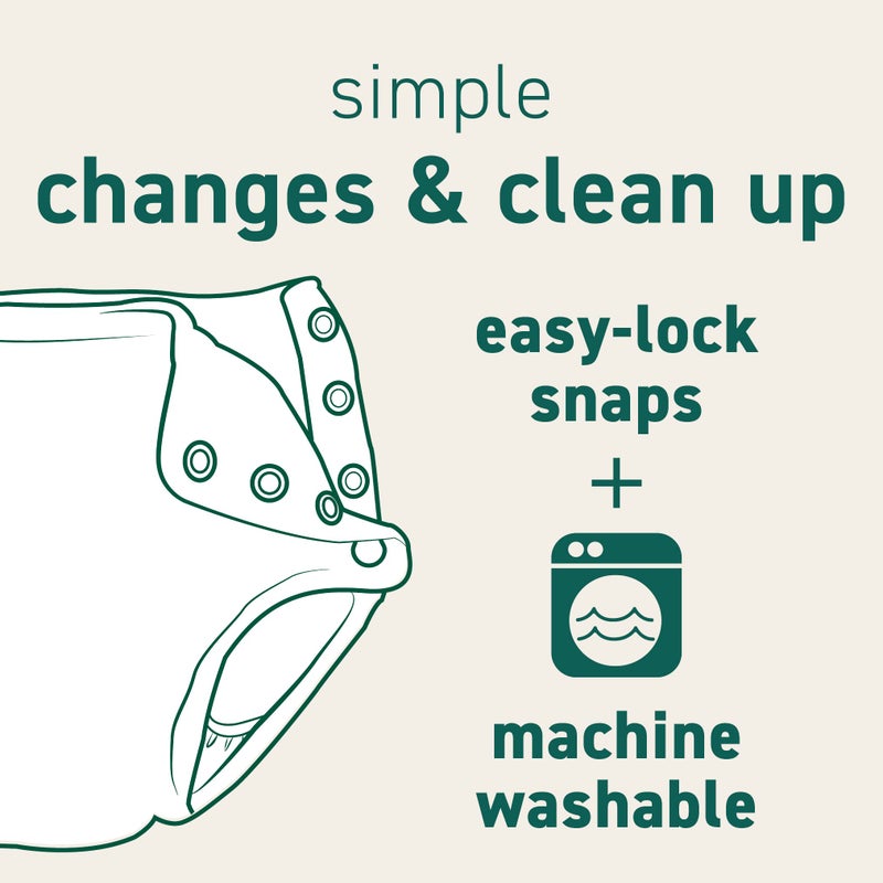 Green Sprouts Reusable Snap Swim Diaper Navy Solid-24 Months - Image 5