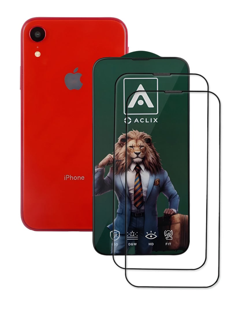 ACLIX 2 Pieces Antistatic ESD Dustproof Premium Quality High Definition Tempered Glass Screen Protector Designed For  iPhone XR - Image 1