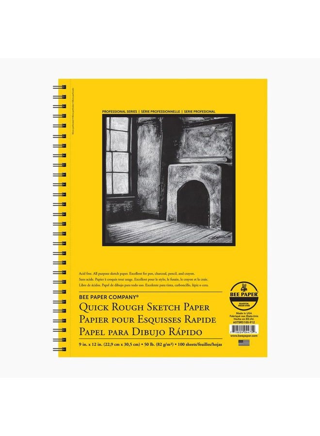 Bee Paper Company Bee Paper - 8"x 10" Quick Rough Sketch Paper Pad, 100 Sheets - Image 1