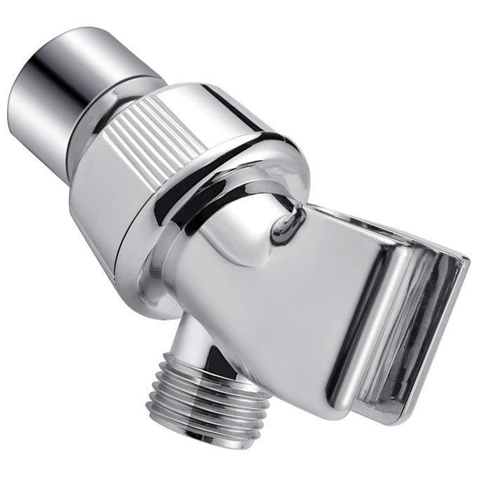 SHOWER ARM HOLDER FOR HANDHELD SHOWER HEAD ADJUSTABLE MOUNT BRACKET SHOWER ARM ADAPTER WITH SWIVEL BALL 12INCH CHROME 05