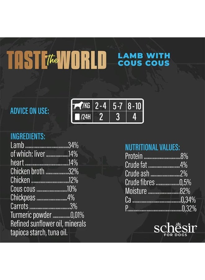 Schesir Taste The World Dog Wholefood - Lamb With Cous Cous 8x150g ( 8 Cans) - Image 4