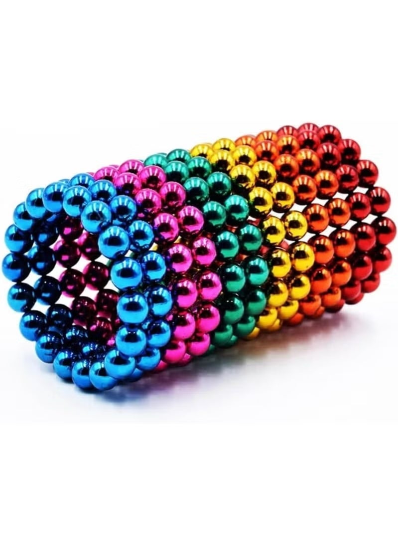 6 Colour 216-Piece Magnetic Educational Toys, 5mm Magnetic Balls Building Set, Creative Magnetic BuckyBalls Puzzle Cube Set - Image 2