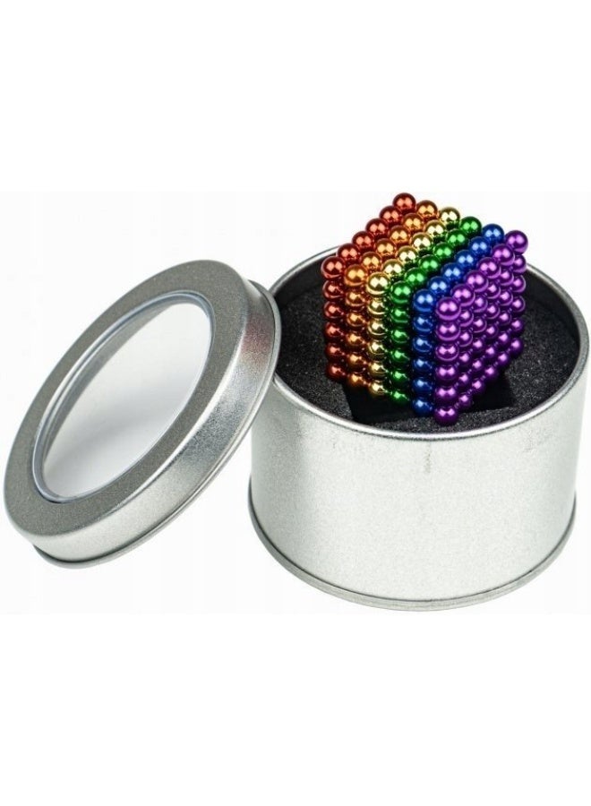 6 Colour 216-Piece Magnetic Educational Toys, 5mm Magnetic Balls Building Set, Creative Magnetic BuckyBalls Puzzle Cube Set - Image 4