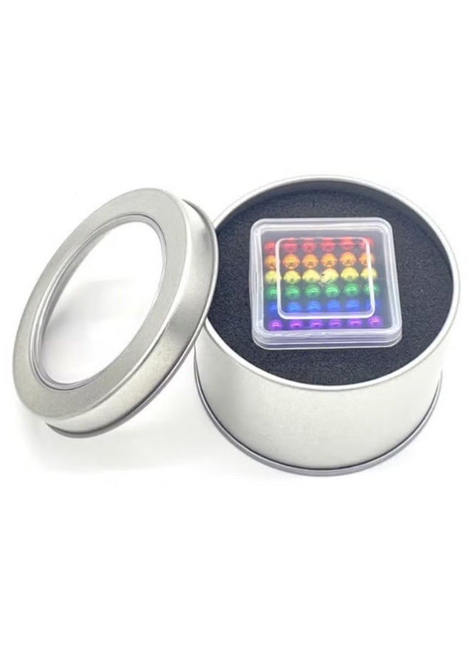 6 Colour 216-Piece Magnetic Educational Toys, 5mm Magnetic Balls Building Set, Creative Magnetic BuckyBalls Puzzle Cube Set - Image 5