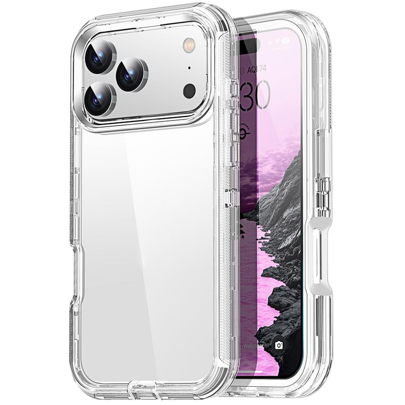 AICase for iPhone 17 Pro Max Case Clear 3 in 1 Heavy Duty Drop Protection Full Body Rugged Shockproof/Dust Proof 3-Layer Military Protective Tough Durable Cover for iPhone 17 Pro Max 6.3"_910 - Image 1