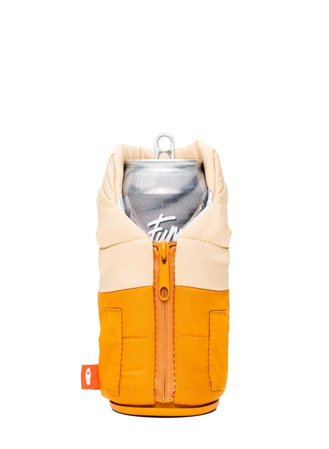 Puffin - The Puffy Vest - Insulated 12 oz Can Cooler I Beer Bottle & Soda Can Insulator, Keep Drinks and Beverages Cold - Honey Brown/Taco Tan - Image 1