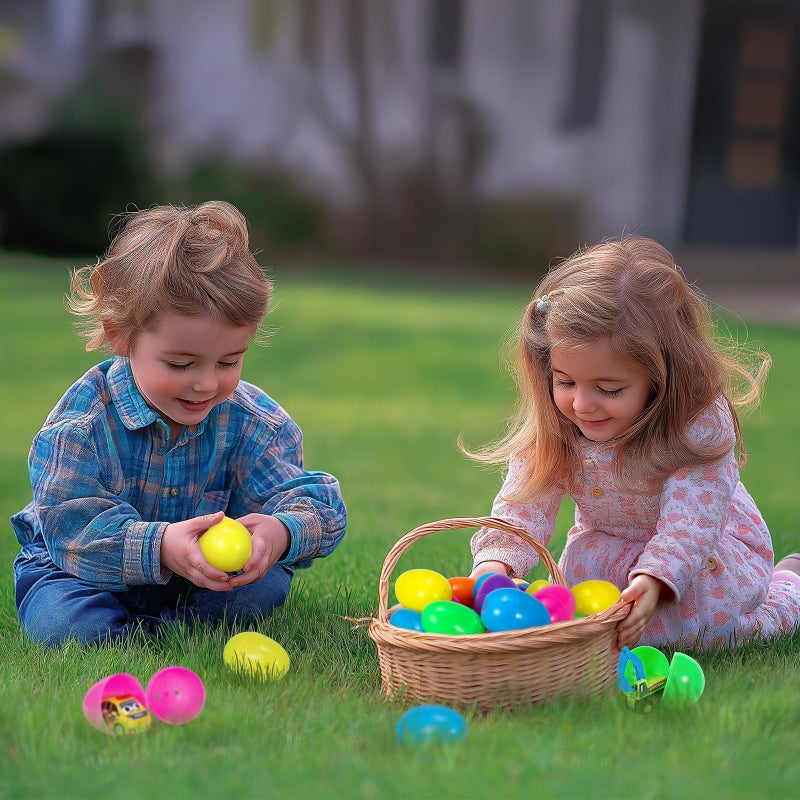 SUGFUT 24 PCS Prefilled Easter Eggs with Toys Pull Back Cars Easter Basket Stuffers for Toddler Gifts for Kids - Easter Party Favors - Image 5