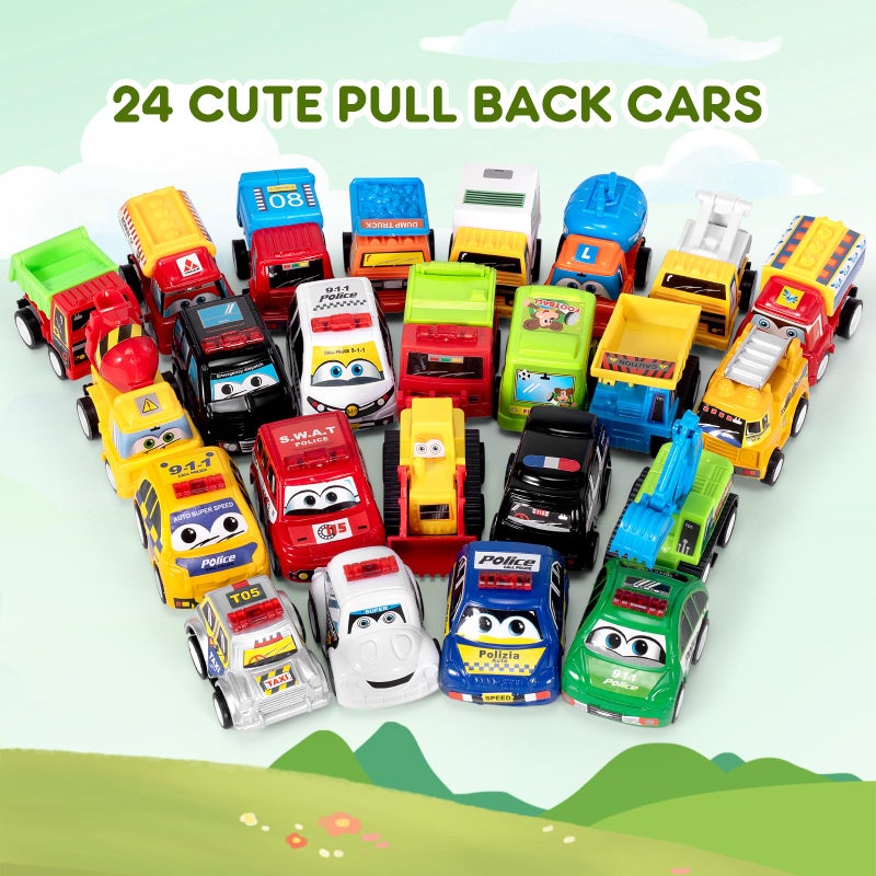 SUGFUT 24 PCS Prefilled Easter Eggs with Toys Pull Back Cars Easter Basket Stuffers for Toddler Gifts for Kids - Easter Party Favors - Image 4