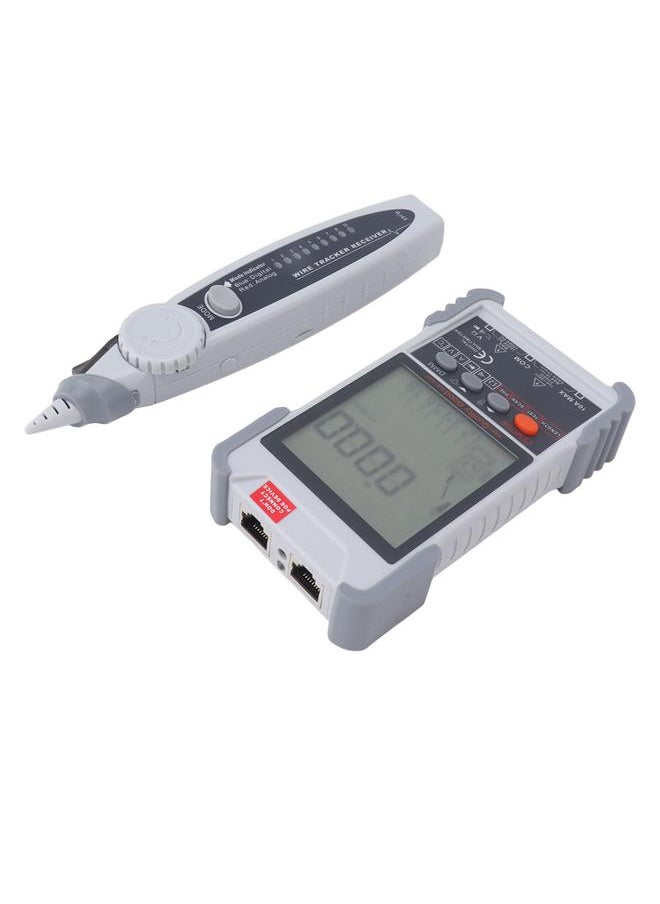 Thoraya 2 in 1 Network Cable Tester Digital Multimeter LCD Screen Network Wire Finder Kit for Metal Cable Mapping Tracing Grey  - Image 3