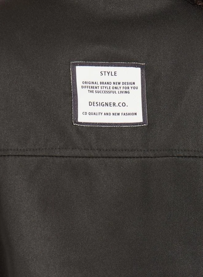 Take Two Basic Oversized Jacket with Flap Pocket