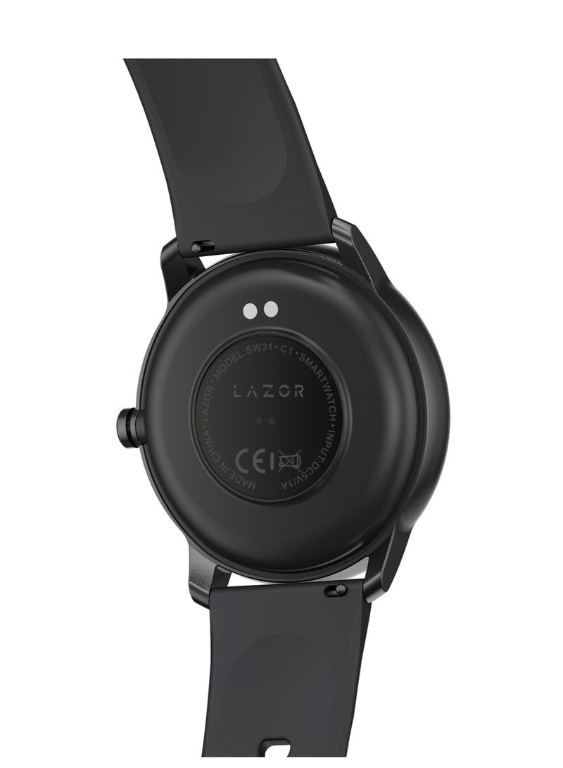Lazor C1 Watch SW31 1.28"HD Touch Screen with Health Monitor -Black - Image 3