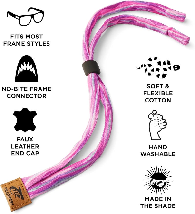 Pilotfish Premium Cotton Eyewear Retainer Sunglass Strap - Multiple Design Options - Soft & Durable Sunglass Holder - Image 2