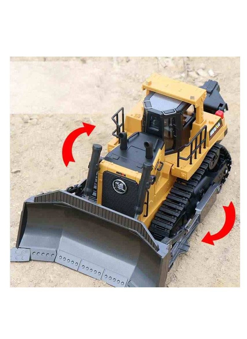 HUINA - RC Bulldozer 1/16 9CH Remote Control Front Loader Tractor 2.4G Construction Vehicles - Image 1