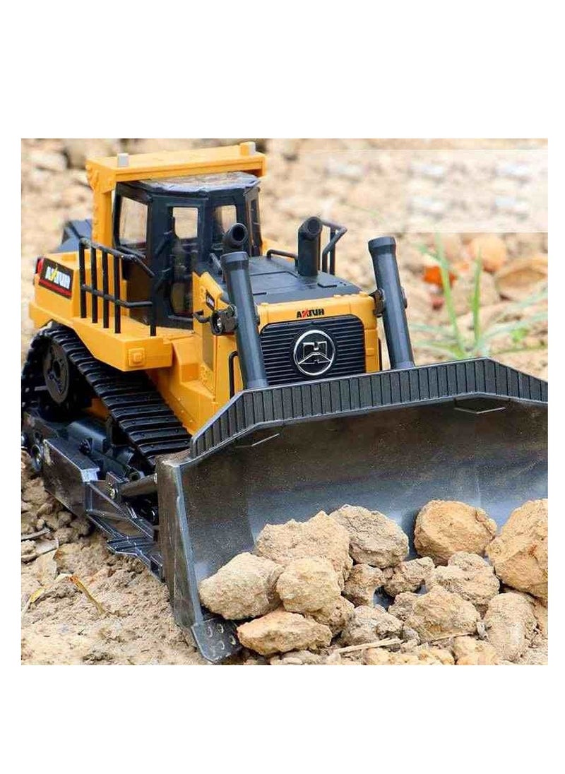 HUINA - RC Bulldozer 1/16 9CH Remote Control Front Loader Tractor 2.4G Construction Vehicles - Image 1