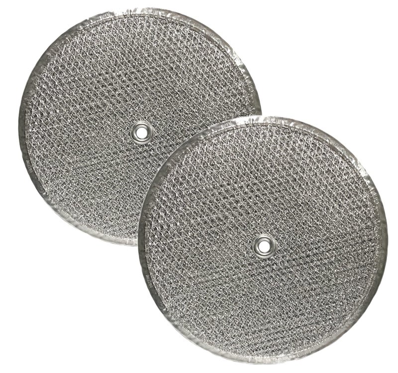Air Filter Factory 9-1/2 Inches Round x 3/32 With Center Hole Flat Range Hood 12-Layer Aluminum Grease Filter 2-Pack - Image 1