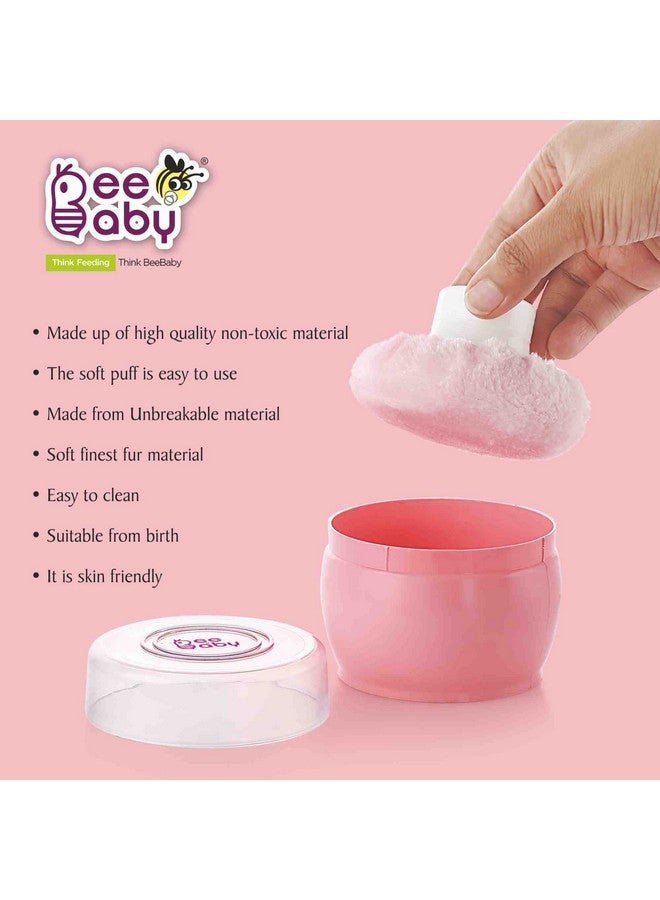 Beebaby Premium Powder Puff With Conatiner For Baby (Pink,Pack Of 1) - Image 5