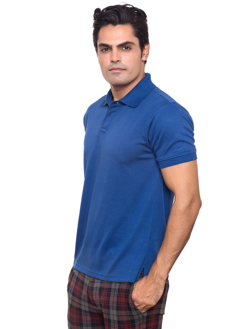 SANTHOME Basic Dry n Cool Cotton Polyester Blend Shirt Collared Neck Polo for Men  - Image 3