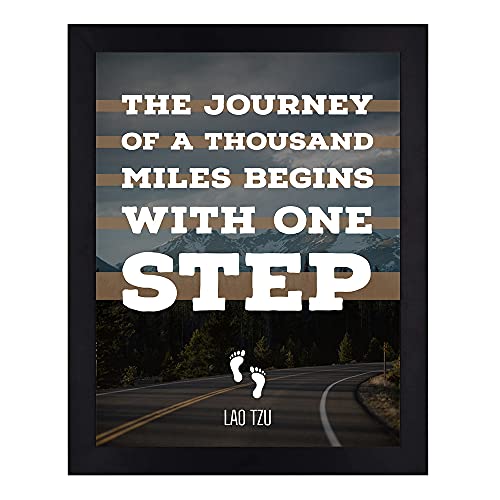 Interio Crafts Lao Tzu Quote Poster – Inspirational Taoism Wall Art for Home, Office, or Meditation Space – Wisdom & Mindfulness Decor Gift (Frame 13X10 Inches; Black) - Image 1