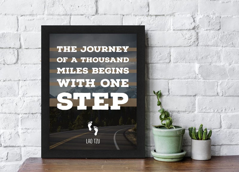 Interio Crafts Lao Tzu Quote Poster – Inspirational Taoism Wall Art for Home, Office, or Meditation Space – Wisdom & Mindfulness Decor Gift (Frame 13X10 Inches; Black) - Image 2