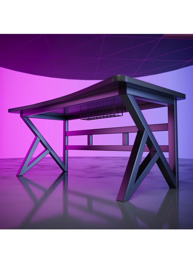 NKX Ergonomic Gaming Desk with Headphone Hook, Computer Table Black 160 CM - Image 3