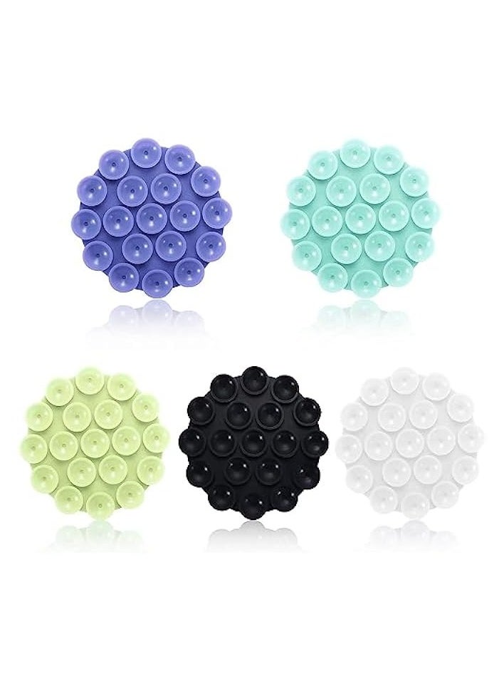 erorex 5 PCS Suction Phone Case Adhesive Silicone Suction Cup Phone Holder Case for Hand Mobile Devices Mount (5 Colors)  - Image 1
