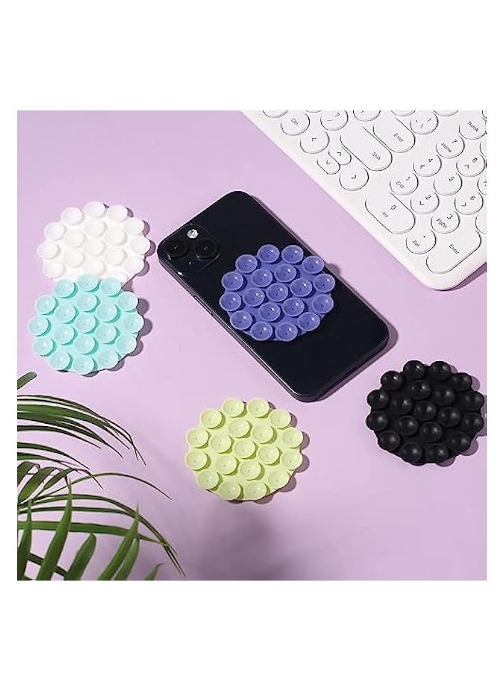 erorex 5 PCS Suction Phone Case Adhesive Silicone Suction Cup Phone Holder Case for Hand Mobile Devices Mount (5 Colors)  - Image 3