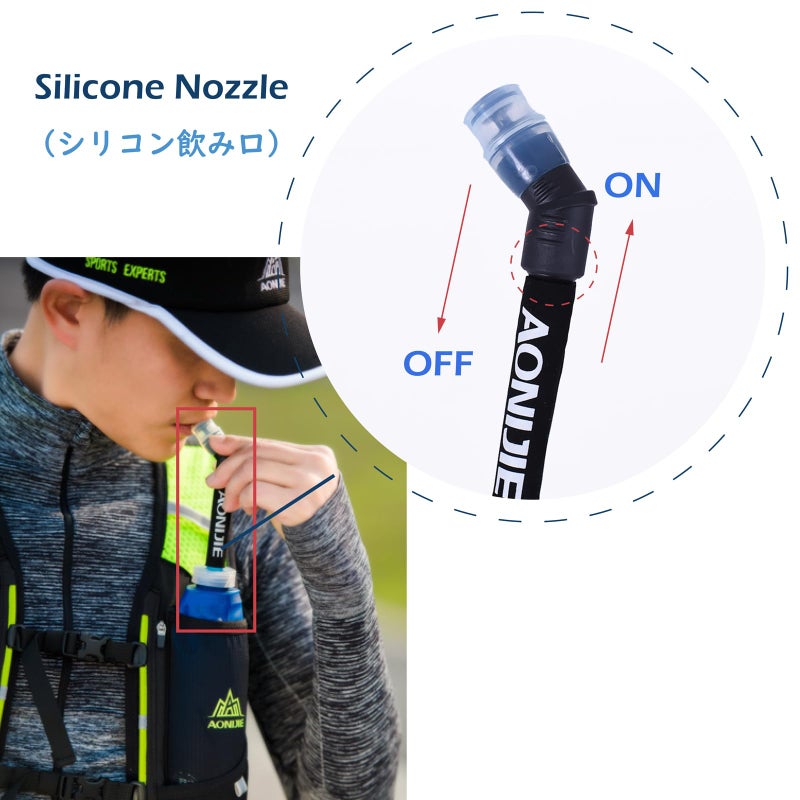 TRIWONDER زجاجات ماء قابلة للطي من TRIWONDER TPU ناعمة خالية من BPA - زجاجة قابلة للطي لحزمة الترطيب - مثالية للجري والمشي وركوب الدراجات والتسلق (350 مل / 11.83 أونصة - عبوة من 2) - Image 3