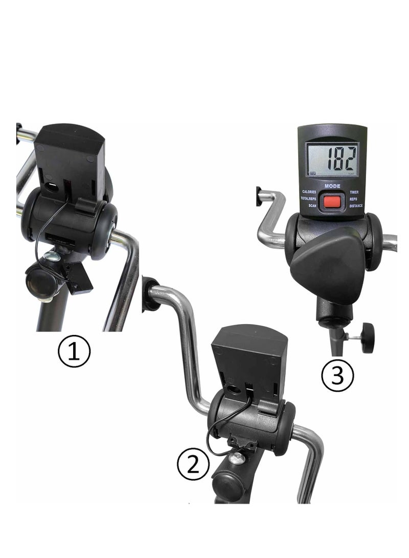 أيه بي جي دراجة تمرين بدواسة مع شاشة LCD، معدات لياقة بدنية قابلة للتعديل للذراعين والساقين والركبتين، مثالية لتمرين الجسم بالكامل والعلاج الطبيعي - Image 4