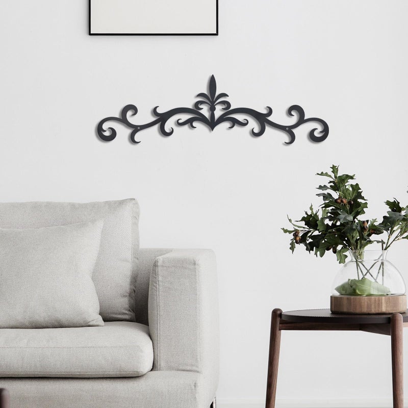 OYEFLY Metal Scroll Wall Art Decor,Rustic Iron Wall Medallion (style 1) - Image 3