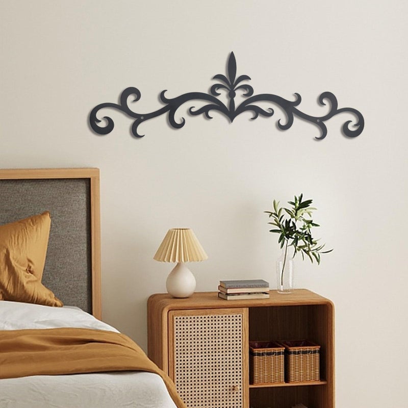 OYEFLY Metal Scroll Wall Art Decor,Rustic Iron Wall Medallion (style 1) - Image 5