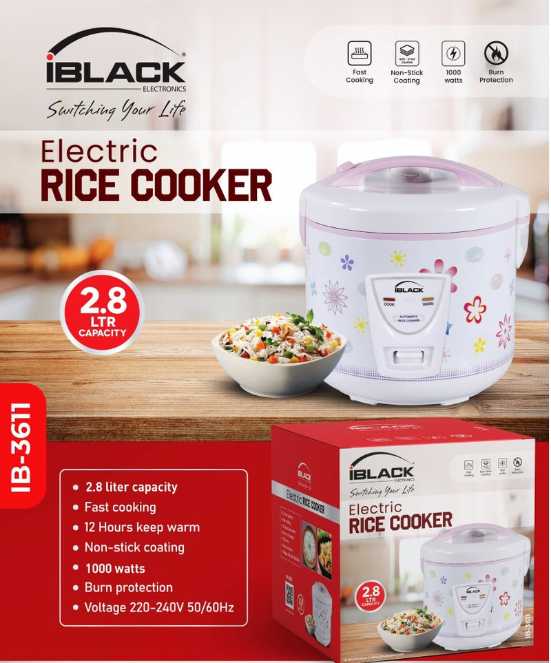 طباخ أرز كهربائي من آي بلاك IB-3611