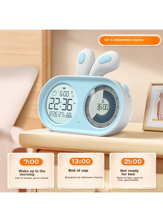 Timess Visual Timer Alarm Clock For Students Children, Wake-Up Artifact With Smart Night Light, Rechargeable Time Manager - Image 4
