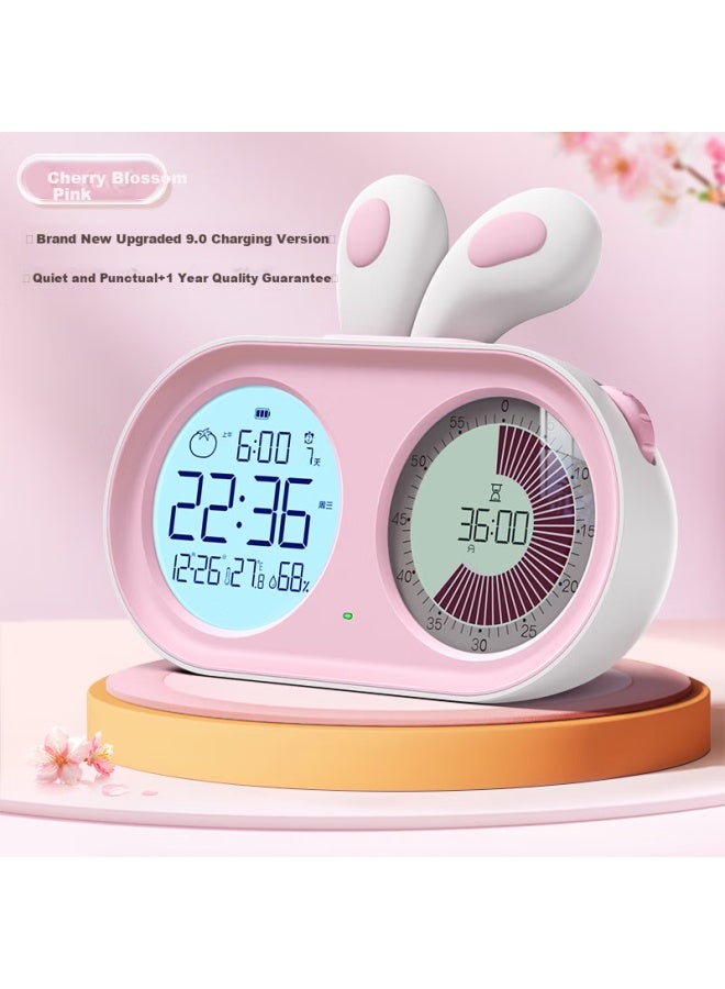 Timess Visual Timer Alarm Clock For Students Children, Wake-Up Artifact With Smart Night Light, Rechargeable Time Manager - Image 1