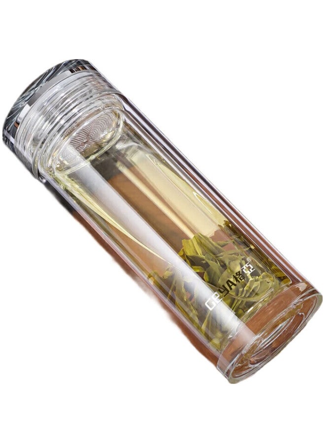 Geya Double-Layer Glass Cup For Men, High-End Business Glass Tea Cup, Water Cup, Tea Infuser Cup, Gift Box - Image 1