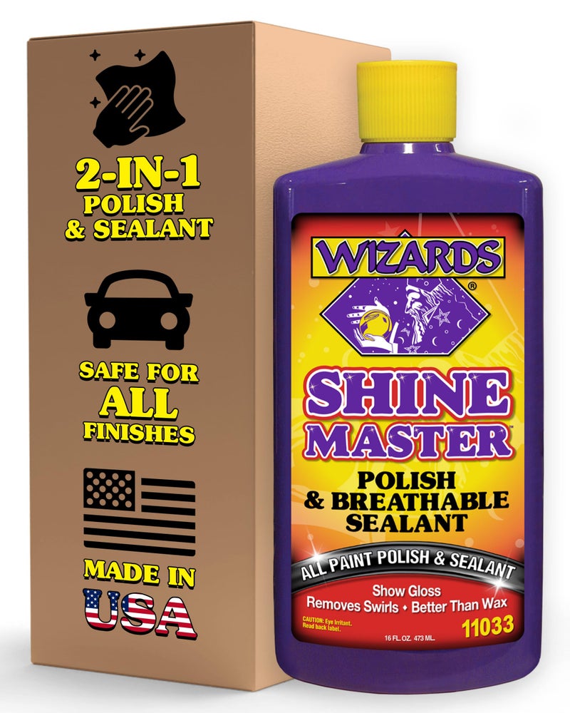 Wizards Shine Master Polish and Breathable Sealant - 16 oz - No Wax or Free Silicone - Polishes and Protects with No Greasy Film - Wax Replacement Car Polishing Compound for Boat and Car Polish - Image 1