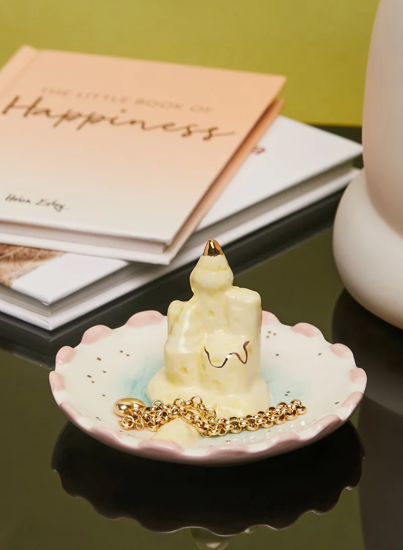 House Of Disaster By The Sea Sand Castle Trinket Dish