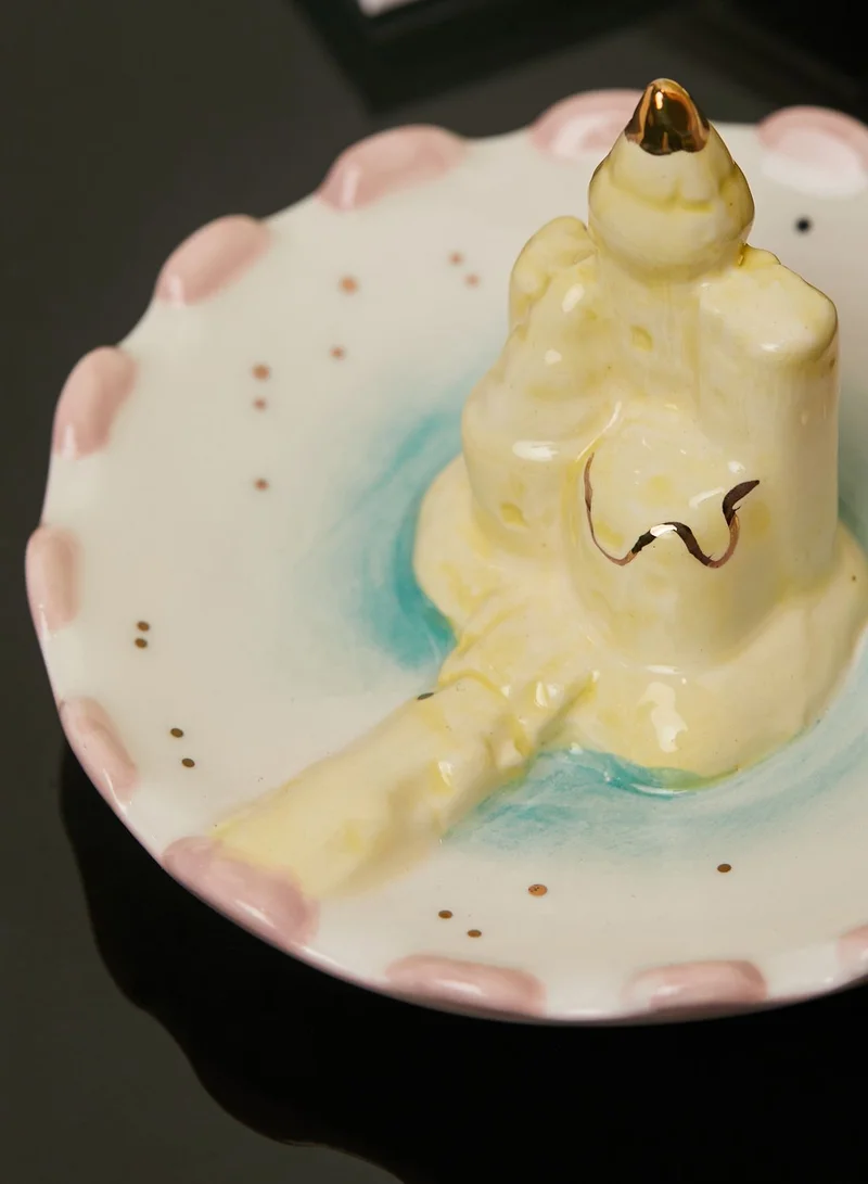 House Of Disaster By The Sea Sand Castle Trinket Dish