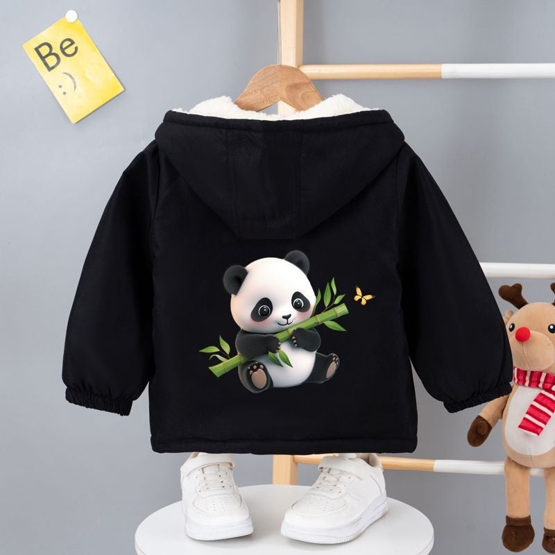Girls' Fleece-Lined Jacket Style Outer Wear Thickened Casual Korean Style Top Fashionable All-Match Thickened Jacket - Image 5