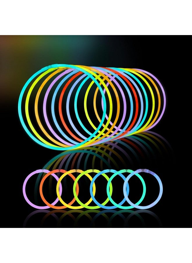 JOYIN 300 Pack Glow Sticks, 100ct 22'' Necklaces and 200 Pcs 8" Glow Sticks Bulk with 300 Pcs Connectors, Bright in The Dark Party Supplies, Neon Light Up, Halloween Party Favors - Image 1