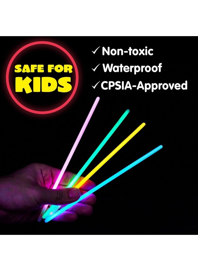 JOYIN 300 Pack Glow Sticks, 100ct 22'' Necklaces and 200 Pcs 8" Glow Sticks Bulk with 300 Pcs Connectors, Bright in The Dark Party Supplies, Neon Light Up, Halloween Party Favors - Image 4