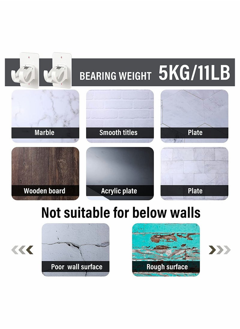 Generic - No Drill Curtain Rod Holders Adhesive Bracket Easy Installation with Sticky Strips for Home Decoration - Image 1