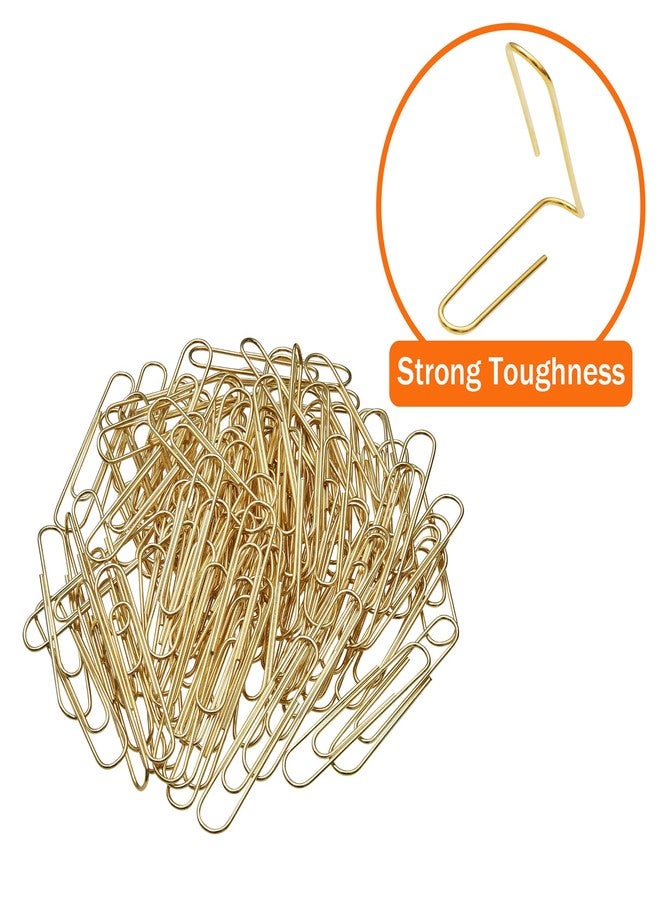 NEEWAY Gold Paper Clips, 200 Count Large Size, 2 Inch Jumbo Paperclips, Stylish Gold-Plated Paper Clip - Image 3
