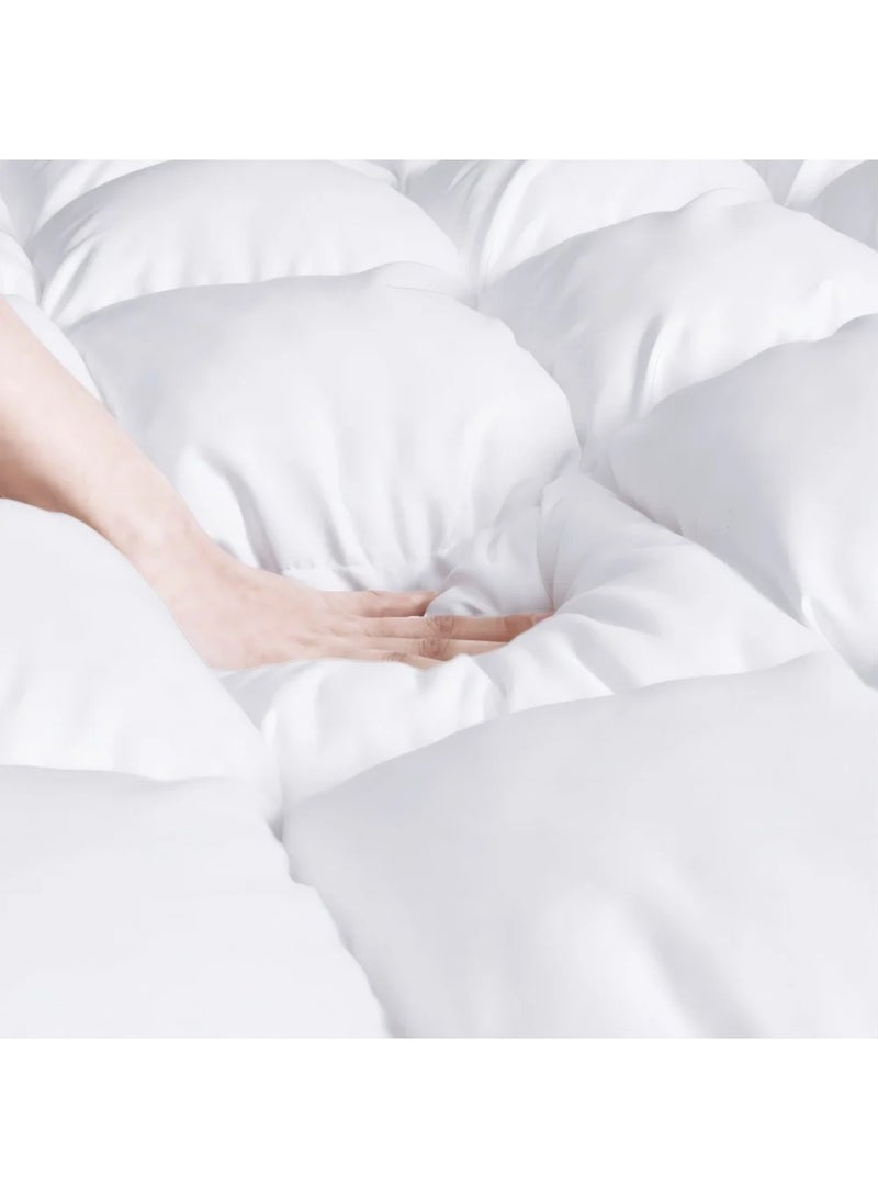 Luxurious and comfortable microfiber bed sheet, 14cm high, with a circular elastic band for a healthy sleeping experience - Multiple sizes - Image 2