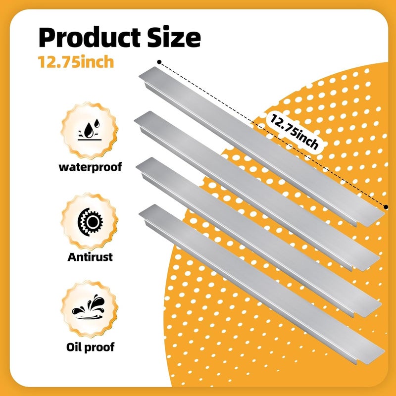 Dapuri 6 Pcs 12 Inch Stainless Steel Divider for Steam Table Pan Adapter Bar Metal Food Divider for Restaurant Kitchen Food Service Accessories - Image 2