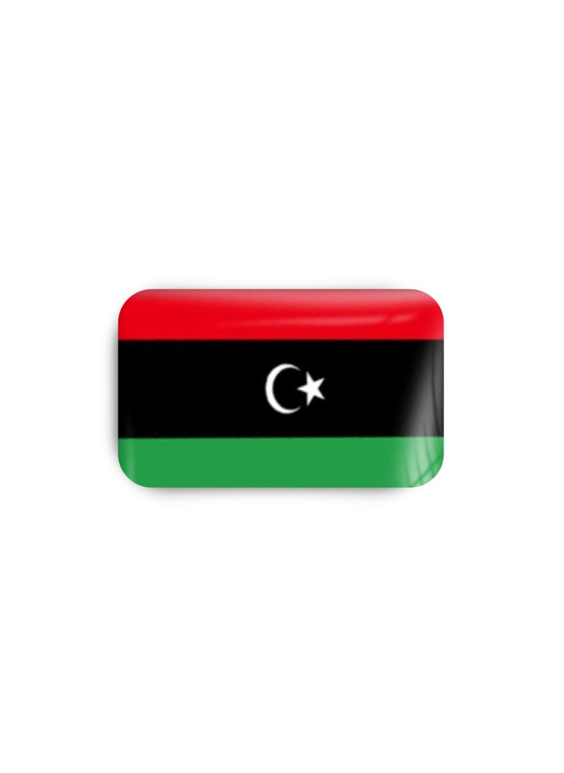 971MEDIA Libya Flag - Metal Badge Epoxy Coated with Magnetic Pin that Doesn't Tear Clothes  - Image 2