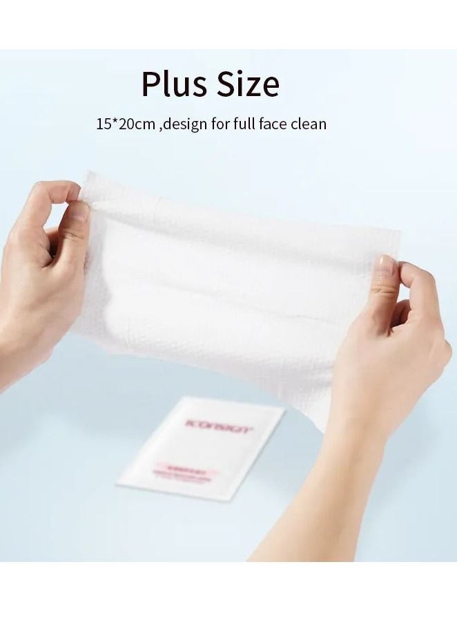 ICONSIGN - Iconsign Plus Size Deep Cleaning Cotton Non Woven Fabric Makeup Remover Pads and Wipes 30 Pieces box - Image 1