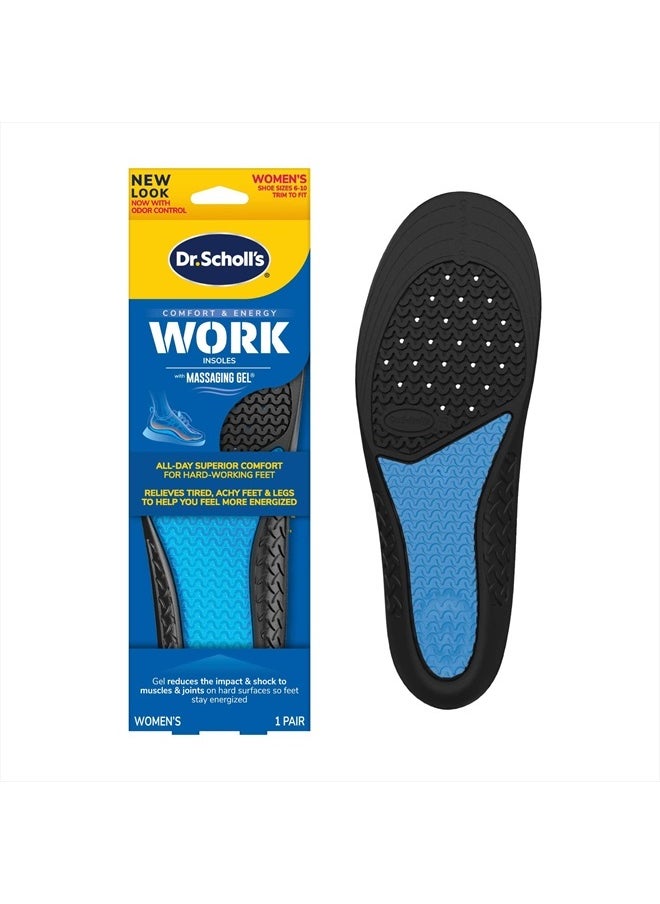 Dr. Scholl's Work All-Day Superior Comfort Insoles (with) Massaging Gel, Women, 1 Pair, Trim to Fit  - Image 1