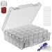 Huaxiangoh 30 Slots Diamond Painting Storage Containers Bead Organizer Diamond Containers Diamond Painting Boxes Diamond Embroidery Box Storage Containers 30 Grids Storage Box for Beads Rhinestones 1 Pack - Image 2