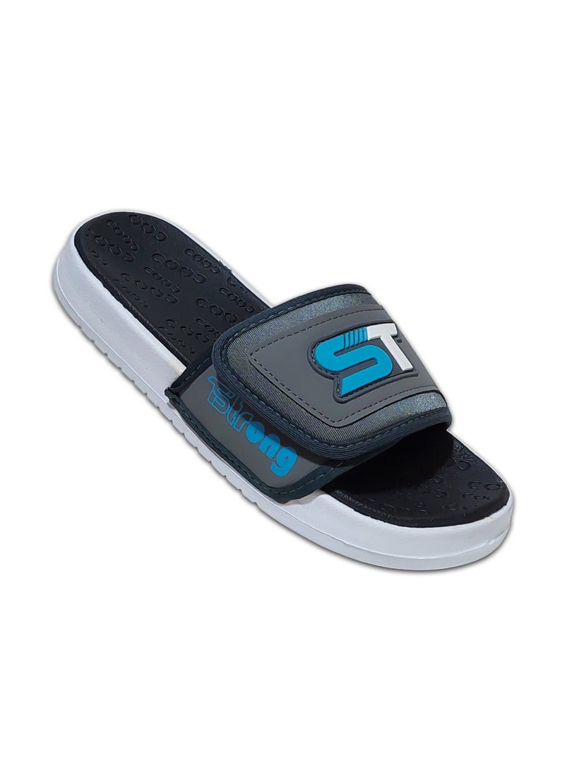 Big ST Fabric And Nubuck Leather Upper Men's Cushioned Slipper